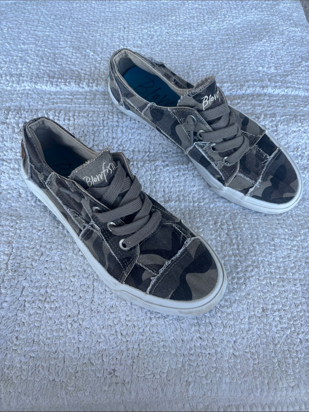 Blowfish Camo Slip-On Sneakers in Black and Gray